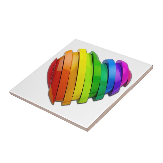 SlipperyJoe's sculptural three‑dimensional heart b Tile (Side)