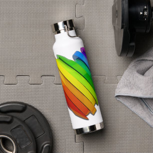 SlipperyJoe's sculptural three‑dimensional heart b Water Bottle
