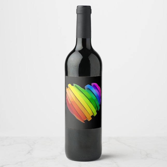 SlipperyJoe's sculptural three‑dimensional heart b Wine Label (Front)