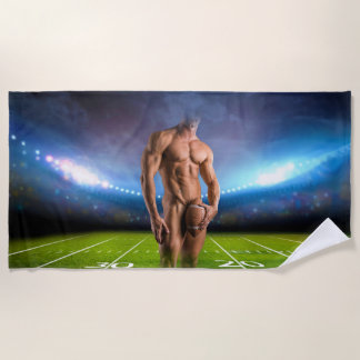 SlipperyJoe's sexy muscular man athlete deliberate Beach Towel