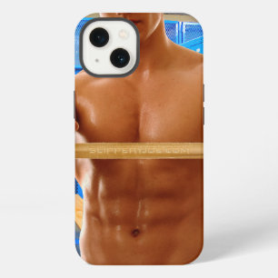 SlipperyJoe's shirtless muscular man abs chest sho iPhone 13 Case