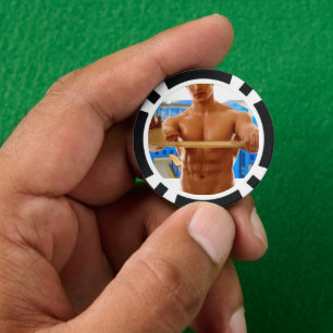 SlipperyJoe's shirtless muscular man abs chest sho Poker Chips