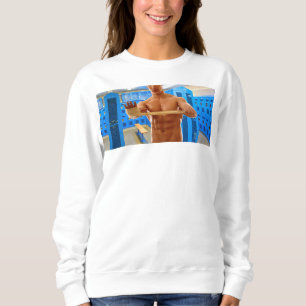 SlipperyJoe's shirtless muscular man abs chest sho Sweatshirt