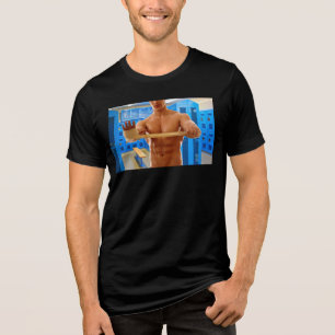 SlipperyJoe's shirtless muscular man abs chest sho Tri-Blend Shirt