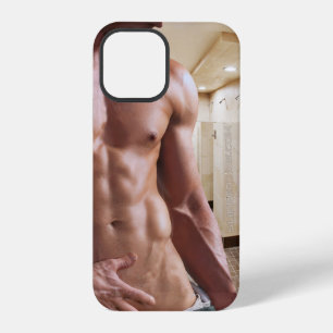 SlipperyJoe's shirtless muscular man torso sixpack iPhone 12 Pro Case