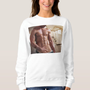 SlipperyJoe's shirtless muscular man torso sixpack Sweatshirt