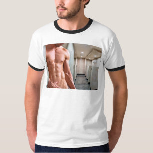 SlipperyJoe's shirtless muscular man torso sixpack T-Shirt