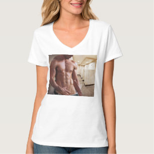 SlipperyJoe's shirtless muscular man torso sixpack T-Shirt