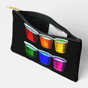 SlipperyJoe's shot glasses liquid pride colors cel Accessory Pouch