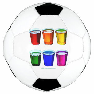 SlipperyJoe's shot glasses liquid pride colours ce Soccer Ball