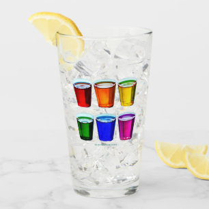 SlipperyJoe's shot glasses six cups arranged horiz