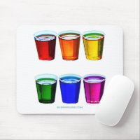 SlipperyJoe's shot glasses six cups arranged horiz