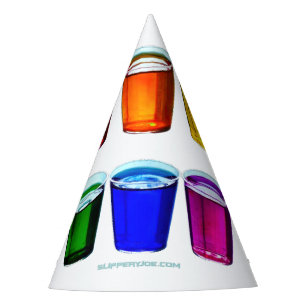 SlipperyJoe's shot glasses six cups arranged horiz Party Hat