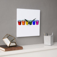 SlipperyJoe's shot glasses six cups arranged horiz