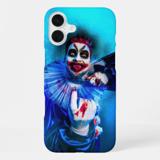 SlipperyJoe's sinister Halloween clown figure smea iPhone 16 Plus Case