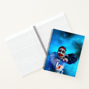 SlipperyJoe's sinister Halloween clown figure smea Notebook