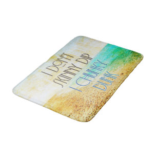 SlipperyJoe's Skinny Dip Chunky Dunk clear blue wa Bath Mat