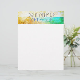 SlipperyJoe's Skinny Dip Chunky Dunk clear blue wa Custom Letterhead