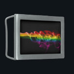 SlipperyJoe's smoke vivid rainbow-colours celebrat Belt Buckle<br><div class="desc">SlipperyJoe's smoke vivid rainbow-colours celebrate love artistic visually striking pattern gay pride gifts LGBTQIA vibrant colourful light trails dynamic flowing shapes movement energy red yellow green blue purple</div>