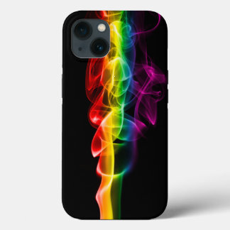 SlipperyJoe's smoke vivid rainbow-colours celebrat iPhone 13 Case