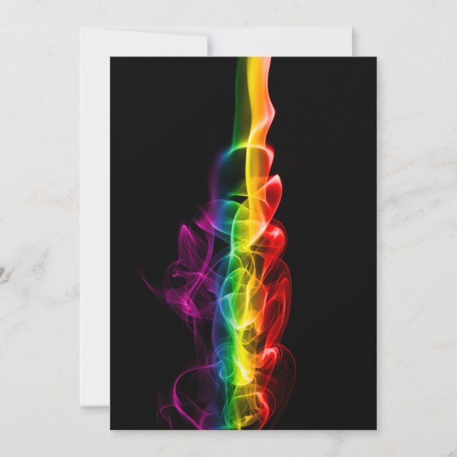 SlipperyJoe's smoke vivid rainbow-colours celebrat Holiday Card (Front)