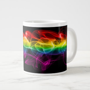 SlipperyJoe's smoke vivid rainbow-colours celebrat Large Coffee Mug