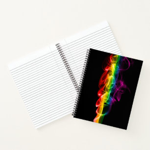 SlipperyJoe's smoke vivid rainbow-colours celebrat Notebook