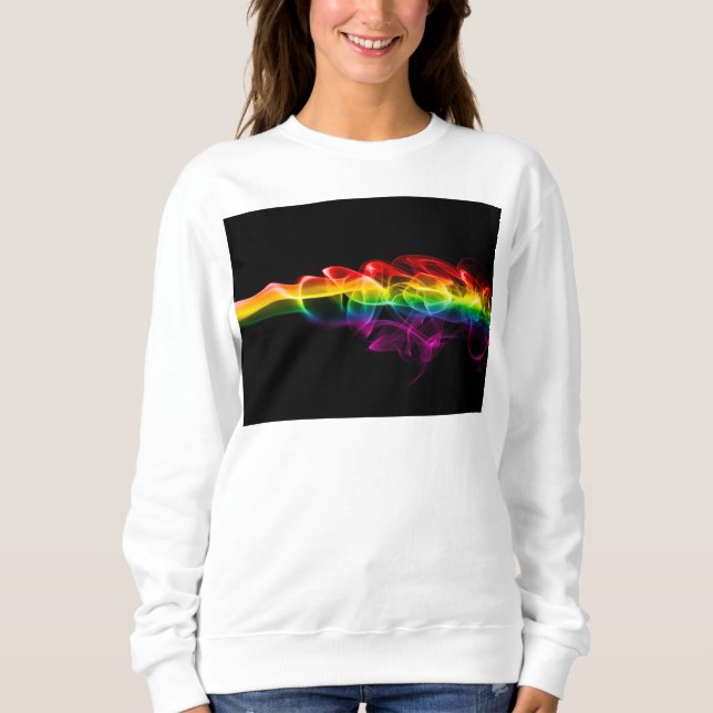 SlipperyJoe's smoke vivid rainbow-colours celebrat Sweatshirt (Front)