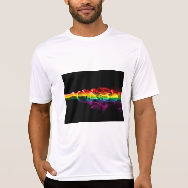 SlipperyJoe's smoke vivid rainbow-colours celebrat T-Shirt (Front)