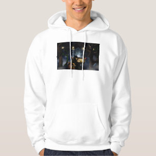 SlipperyJoe's spooky Halloween scary woods large i Hoodie