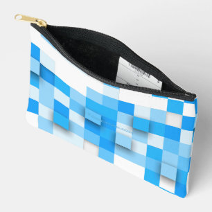 SlipperyJoe's squares artwork mosaic modern three- Accessory Pouch