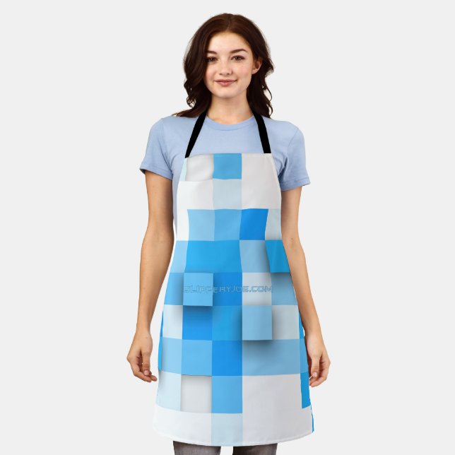 SlipperyJoe's squares artwork mosaic modern three- Apron (Worn)