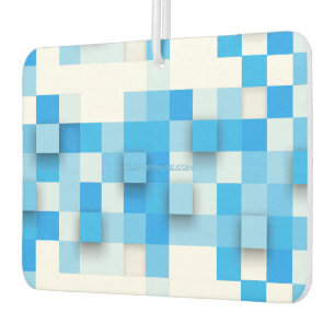 SlipperyJoe's squares artwork mosaic modern three- Car Air Freshener