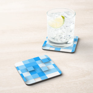 SlipperyJoe's squares artwork mosaic modern three- Coaster