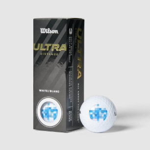 SlipperyJoe's squares artwork mosaic modern three- Golf Balls