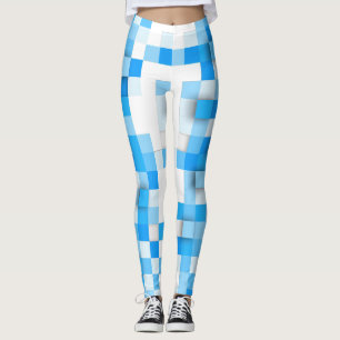 SlipperyJoe's squares artwork mosaic modern three- Leggings
