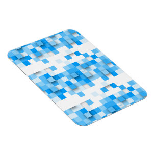 SlipperyJoe's squares artwork mosaic modern three- Magnet