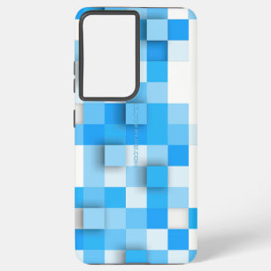 SlipperyJoe's squares artwork mosaic modern three- Samsung Galaxy Case
