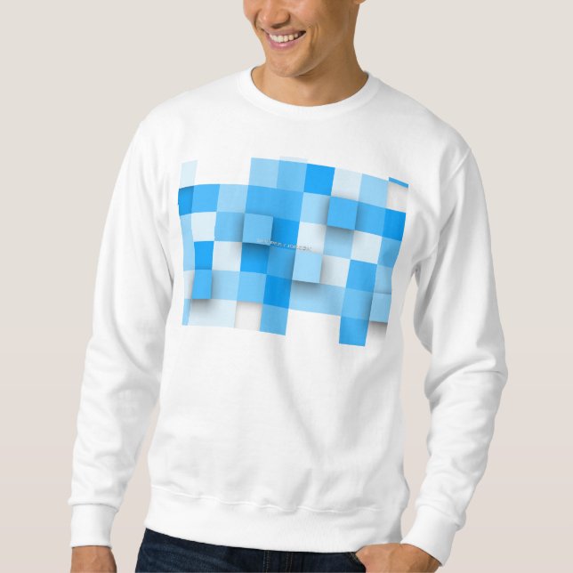 SlipperyJoe's squares artwork mosaic modern three- Sweatshirt (Front)