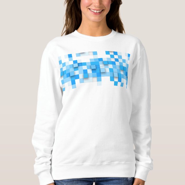 SlipperyJoe's squares artwork mosaic modern three- Sweatshirt (Front)