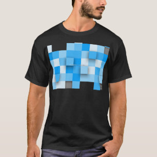 SlipperyJoe's squares artwork mosaic modern three- T-Shirt