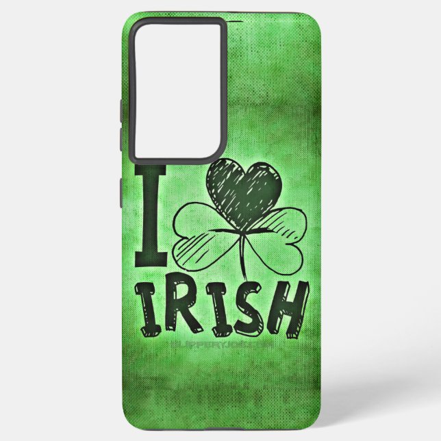 SlipperyJoe's St. Patrick's Day Irish three-leaf c Samsung Galaxy S21 Ultra Case (Back)
