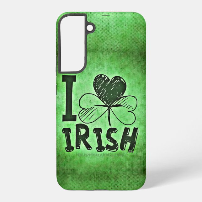 SlipperyJoe's St. Patrick's Day Irish three-leaf c Samsung Galaxy S22+ Case (Back)