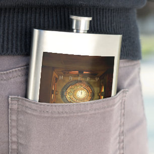 SlipperyJoe's steampunk-themed New Year round meta Hip Flask