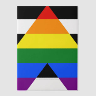SlipperyJoe's Straight Ally Flag gay gifts LGBTQIA Vellum Invitations