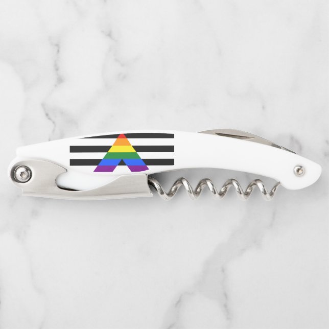 SlipperyJoe's straight ally flag smooth rainbow gr Corkscrew (Front)
