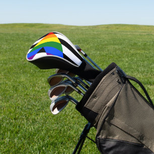 SlipperyJoe's straight ally flag smooth rainbow gr Golf Head Cover