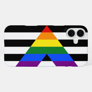 SlipperyJoe's straight ally flag smooth rainbow gr iPhone 16 Plus Case