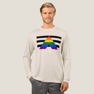 SlipperyJoe's straight ally flag smooth rainbow gr Tri-Blend Shirt