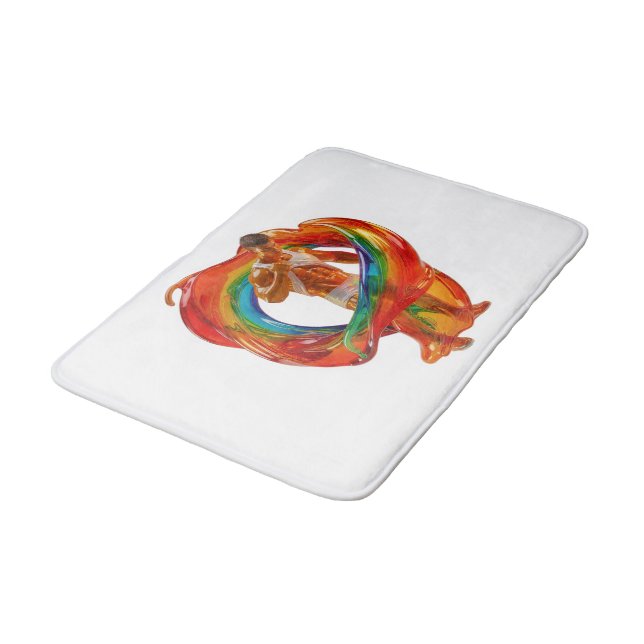 SlipperyJoe's striking modern Pride-themed masculi Bath Mat (Angled)